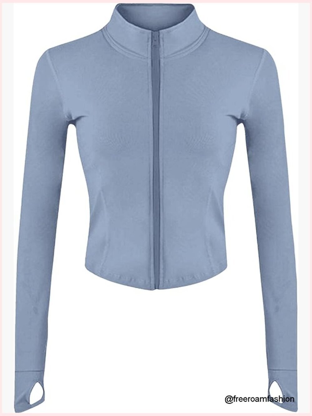 Lightweight Full Zip Running Track Jacket Workout Slim Fit with Thumb Holes